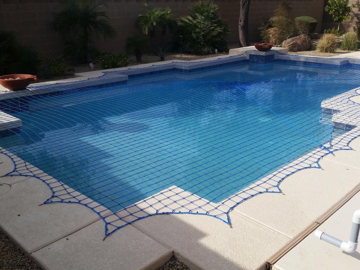 Swimming pool safety nets preventing accidental drowning in Hyderabad by JNS Safety Nets
